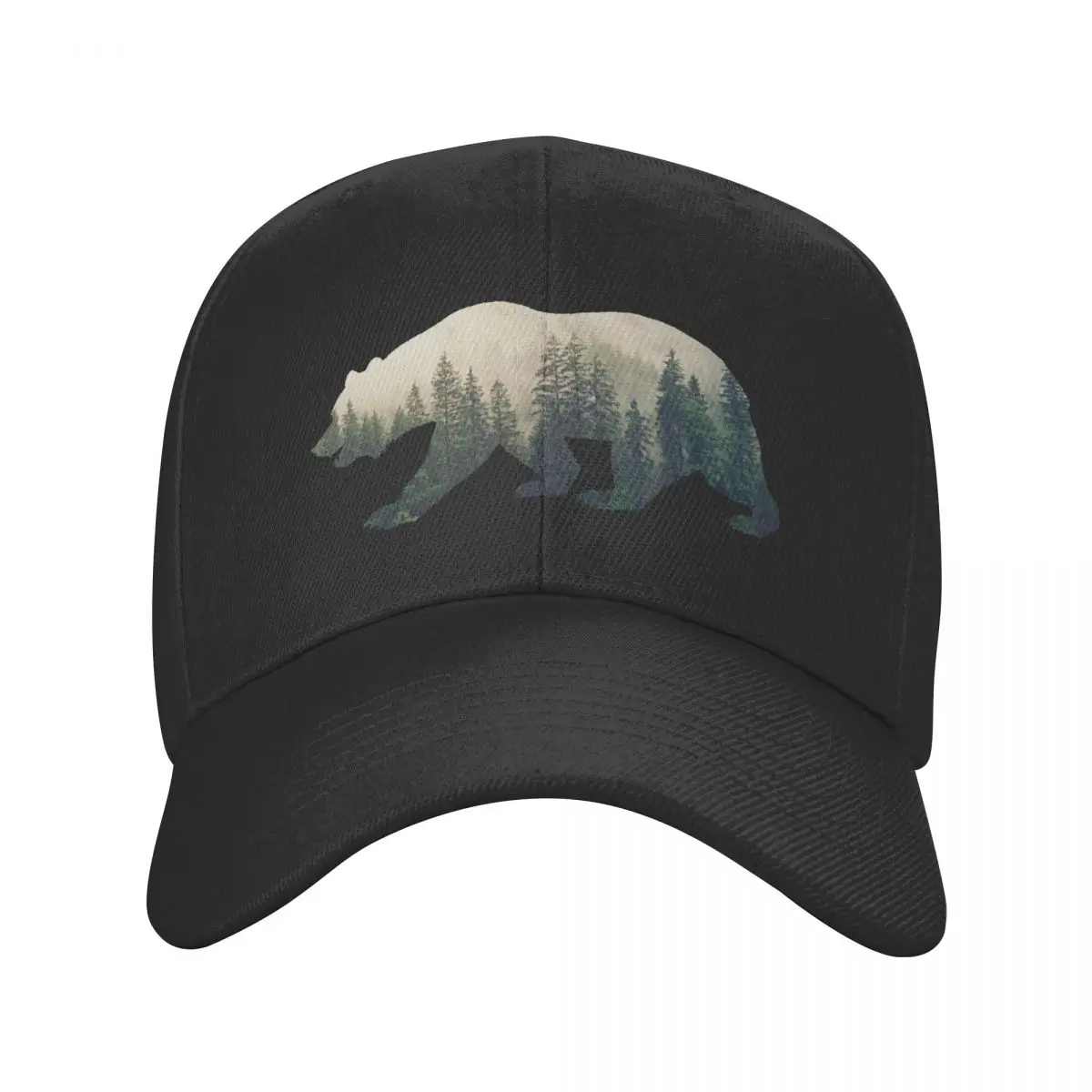 

Бейсболка Bear Forest Mountain в стиле унисекс, винтажная шляпа от солнца, с природными приключениями, дышащая яркая, летняя
