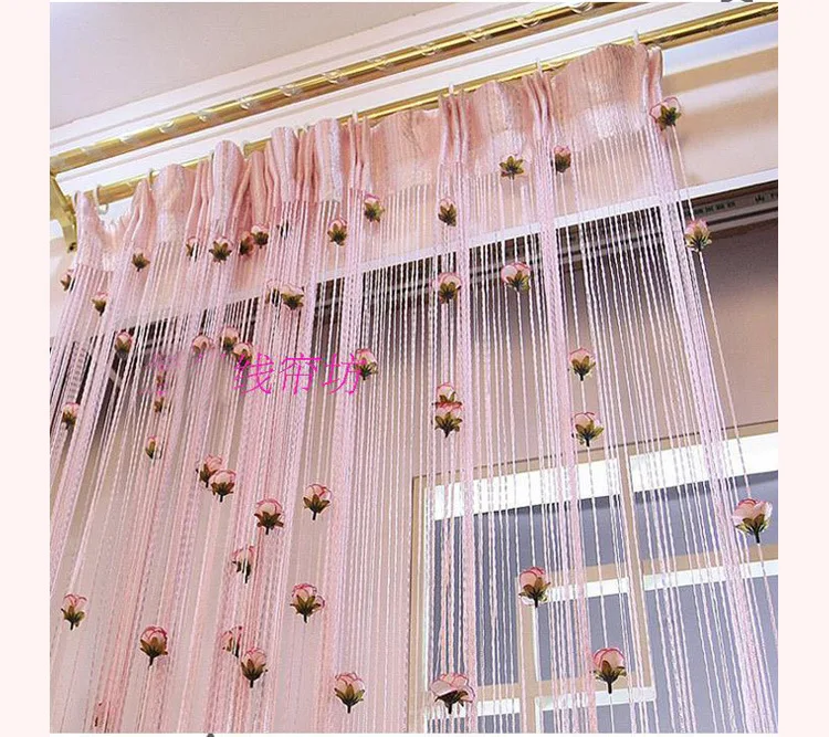 Магазин одежды для салона красоты 3X3 м высокие занавески дверные с цветком розы