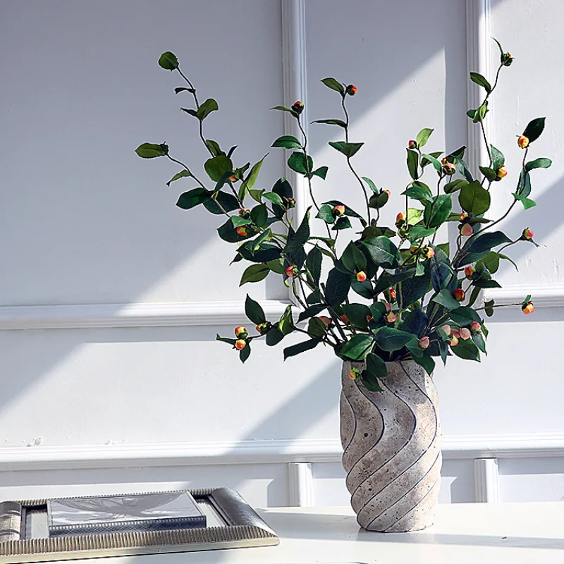 

1 шт. чайные бутоны, искусственные цветы, ветка «сделай сам», домашний цветочный композиционный материал, декор для свадебной вечеринки, иск...