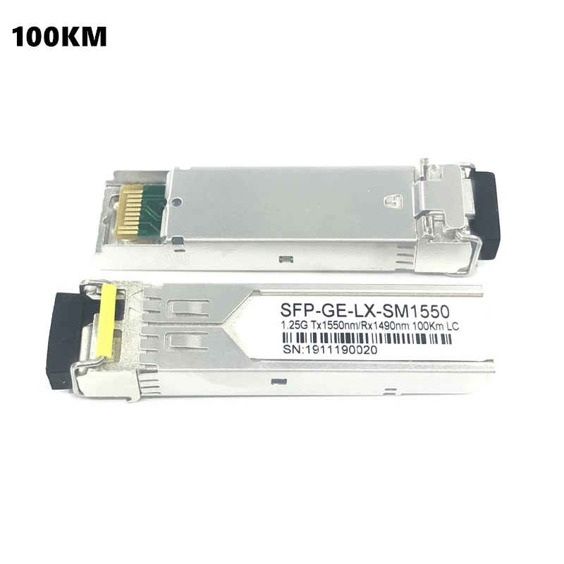 Волоконно-оптический модуль LC SFP 1 25G 20/40/60/80/100KM 1310/1490 нм одноволоконное строение