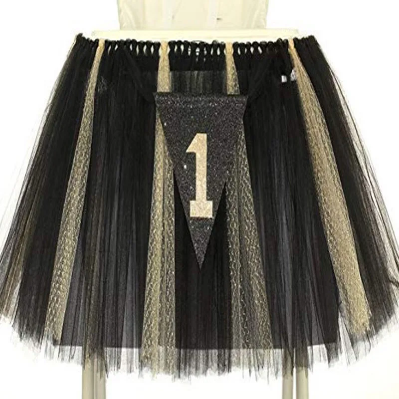 -Пачка из шифона для маленьких девочек фуршетные юбки Baby Shower детский стульчик