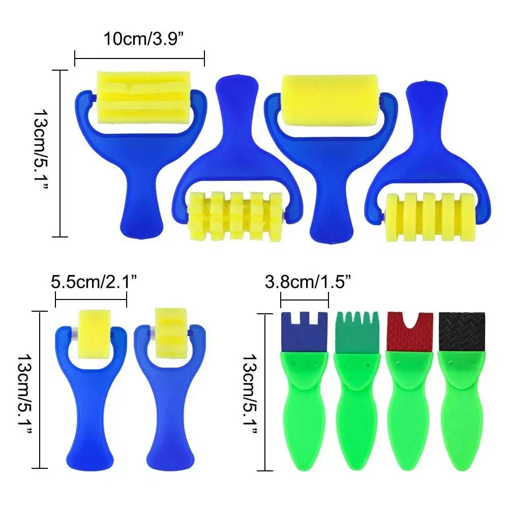 

18pcs DIY Kids Sponge Painting Brushes Tools Graffiti Sponge Art Supplies Brushes Seal Painting Tools Funny Kid Creative Toy