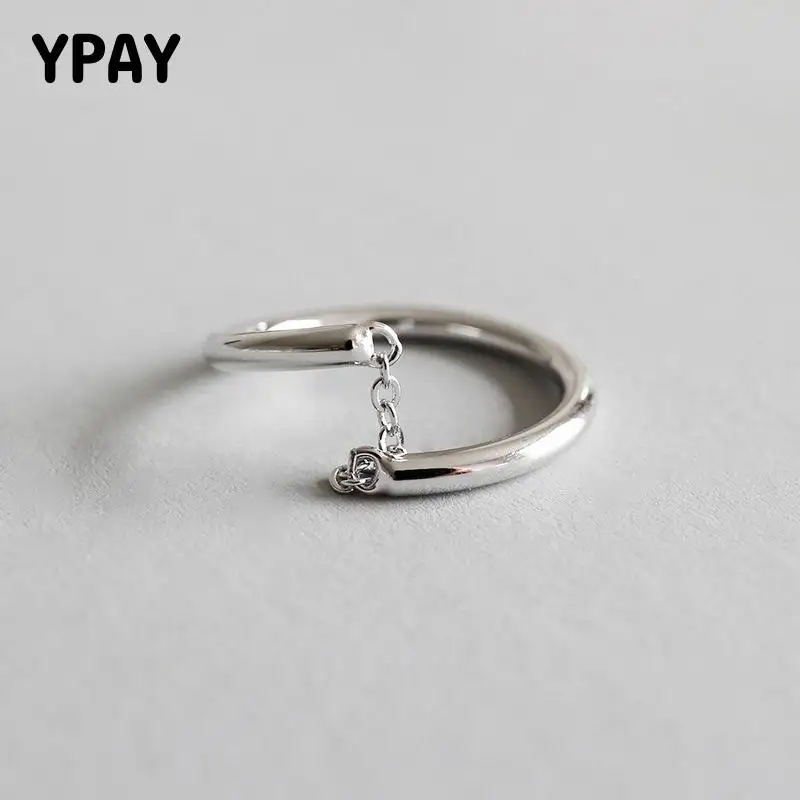 

Женское кольцо из серебра 100% пробы, с регулируемой цепочкой