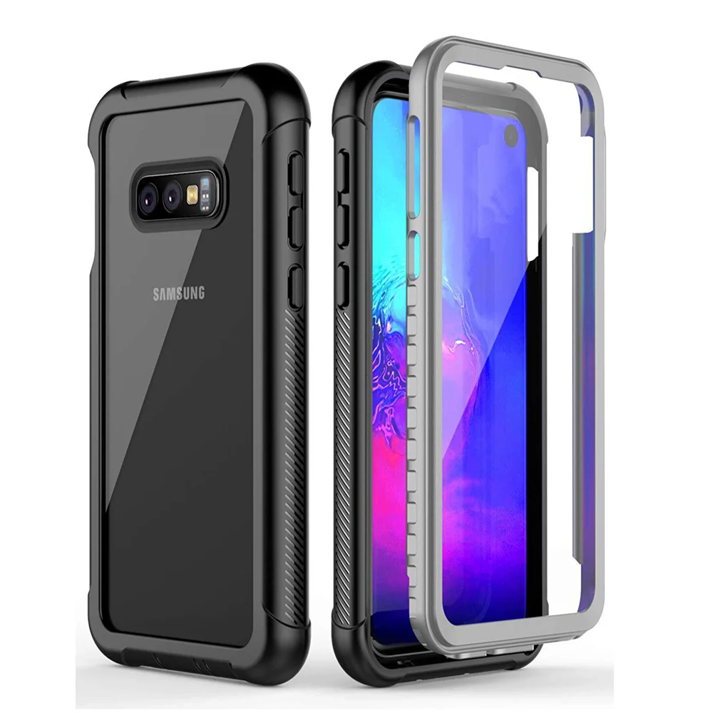 Противоударный чехол для Samsung Galaxy S20 S10e прозрачный с полным корпусом S8 S9 Note 9 10 Plus 20