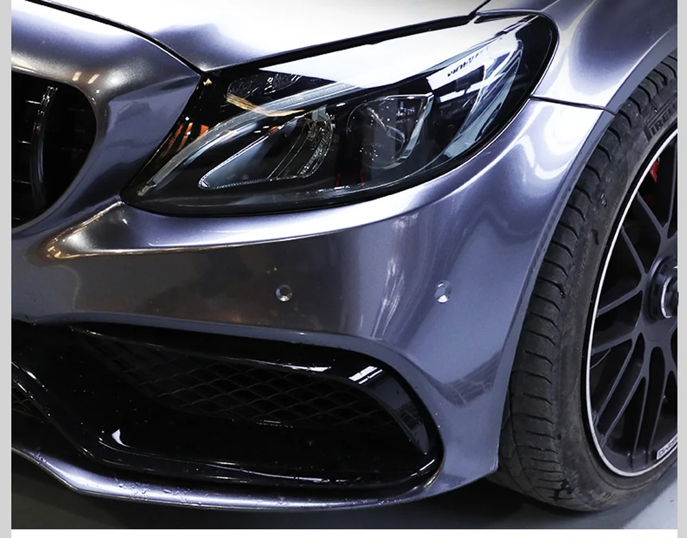 Newest For Mercedes Benz A C E GLC GLA CLA GLS GLE Class W177 W205 W213 Car Headlamps TPU Smoked Black Headlights Protector Film