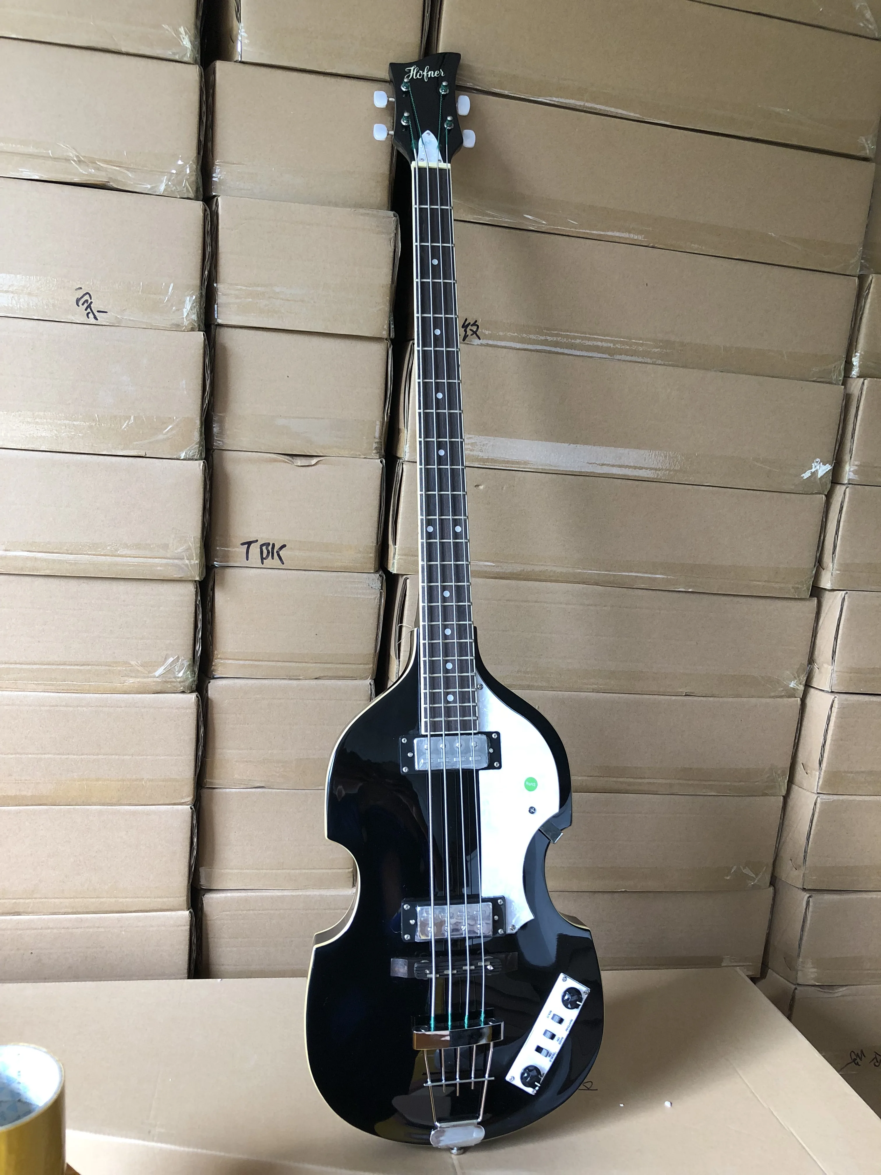 Новинка глянцевый черный бас Hofner BB2 изготовленный в Германии для скрипки