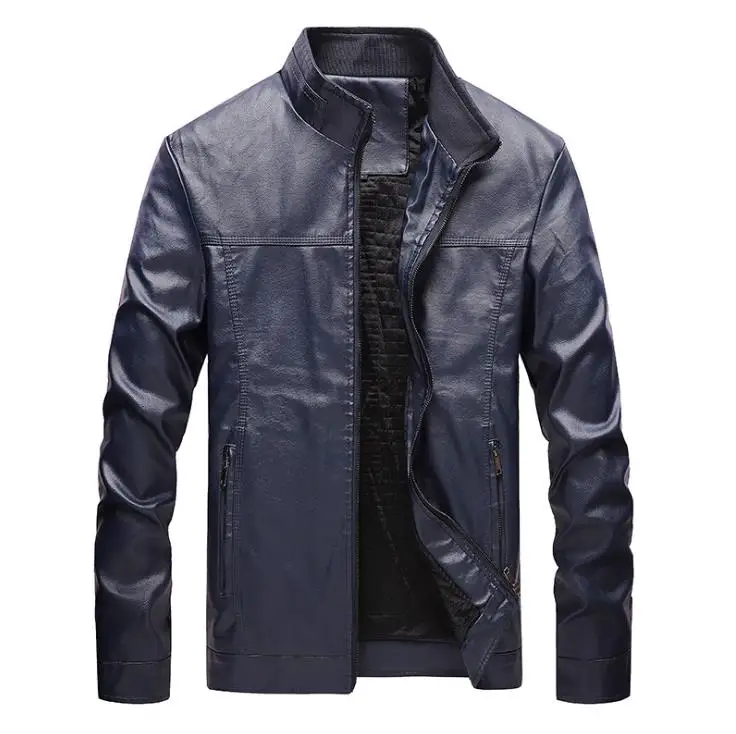 Осенняя байкерская куртка из искусственной кожи мотоциклетная модель 3xl 4xl