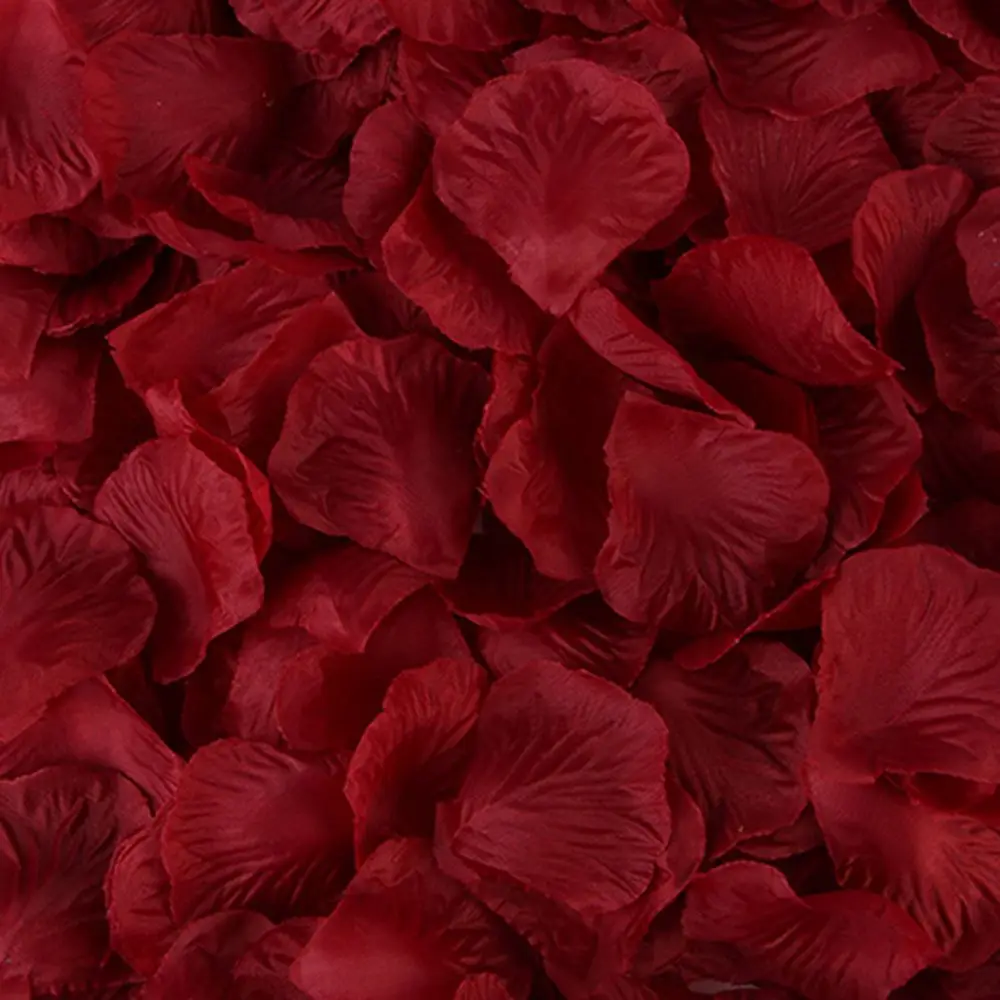 dark red 5 сумок 500 шт 5*5 см искусственные красные розовые белые лепестки роз из шелка ткань цветочные лепестки для свадьбы День рождения украшения - Цвет: dark red
