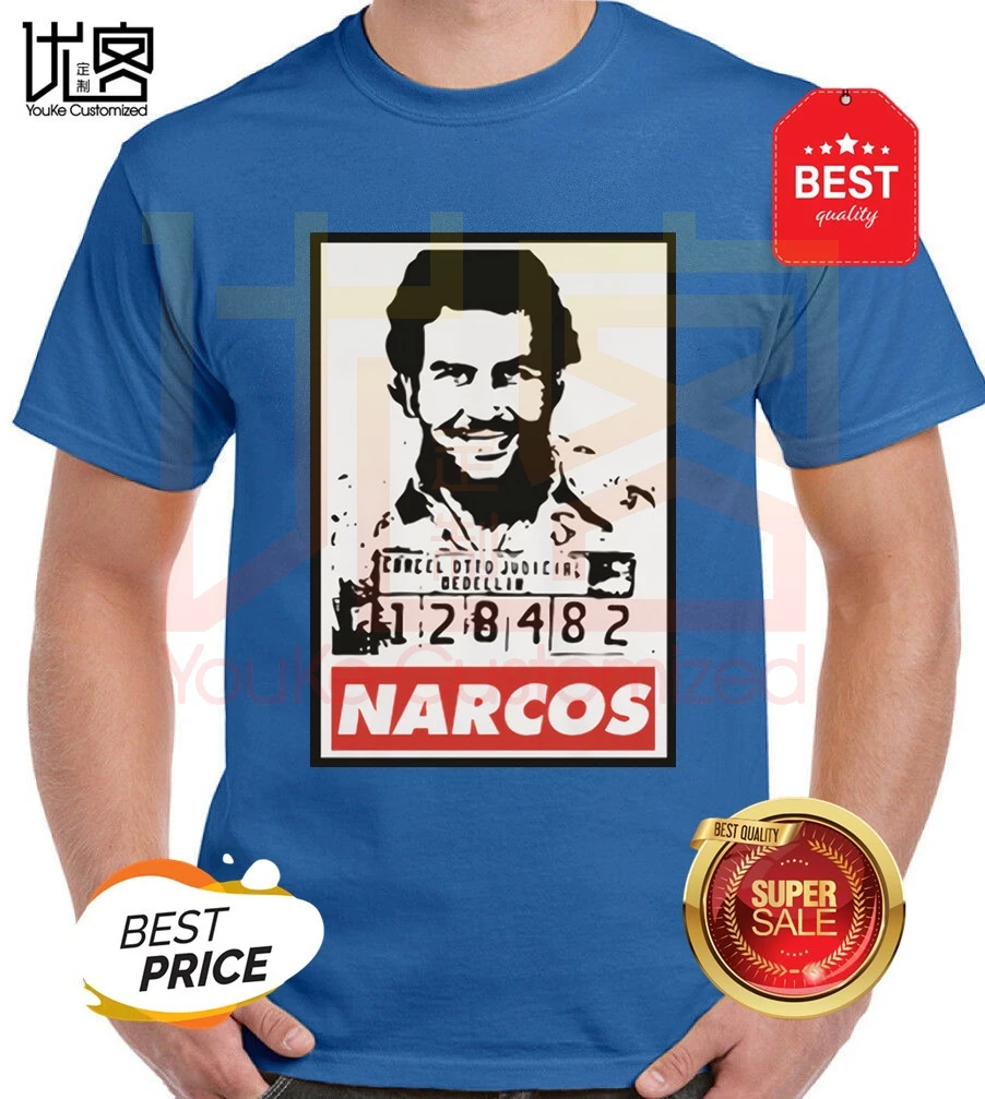 Король кока-колы Пабло Эскобара нарков Для Мужчин's футболка в стиле хип-хоп