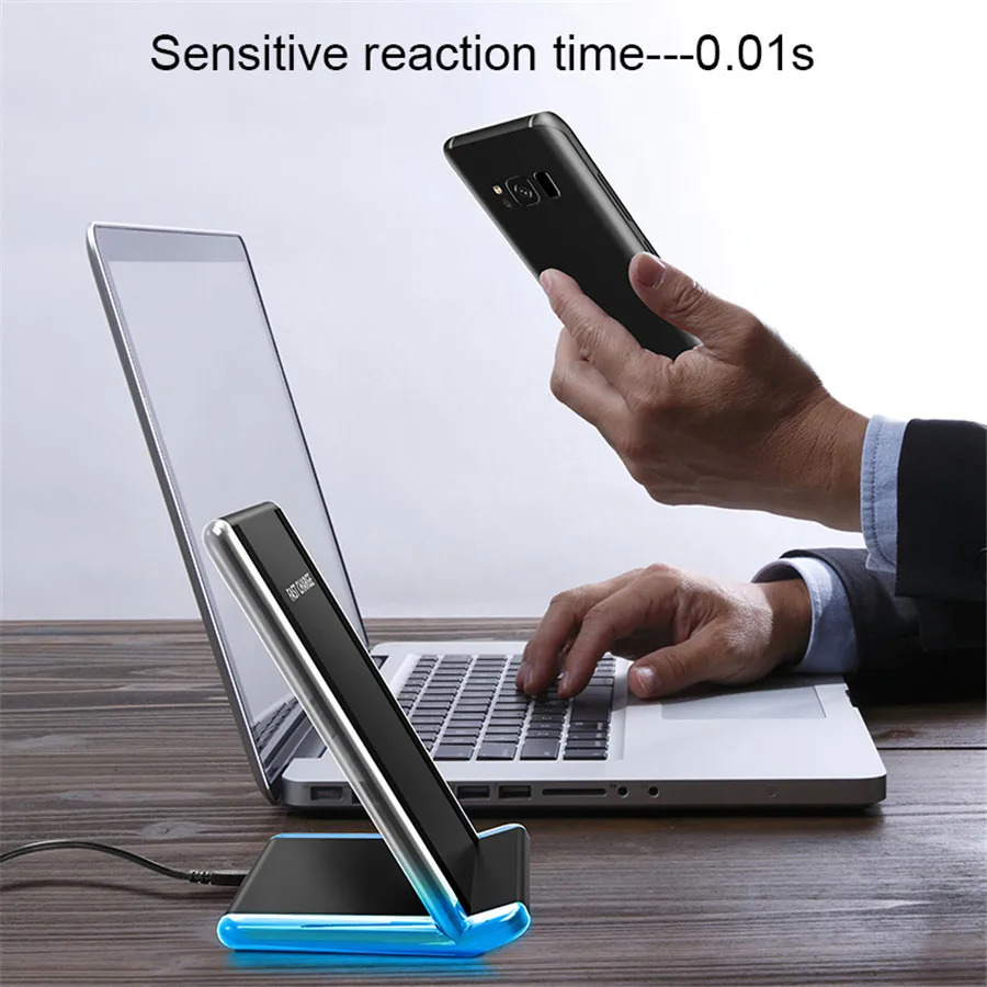 QI Galaxy G400 Настольное вертикальное Мобильное Беспроводное зарядное утройство для телефона передатчик умный чип Быстрая зарядка для: IPHONE samsung huawei