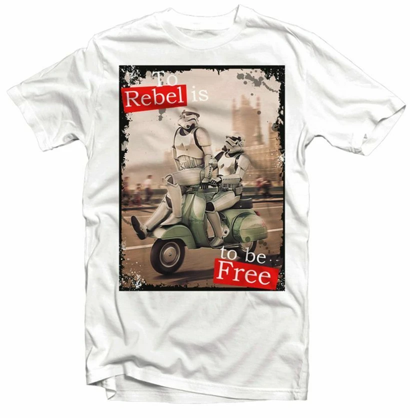 Штурмовик Лондон Rebel Lambretta Vespa джедаи из Звездных Войн вдохновленная футболка Fn9346