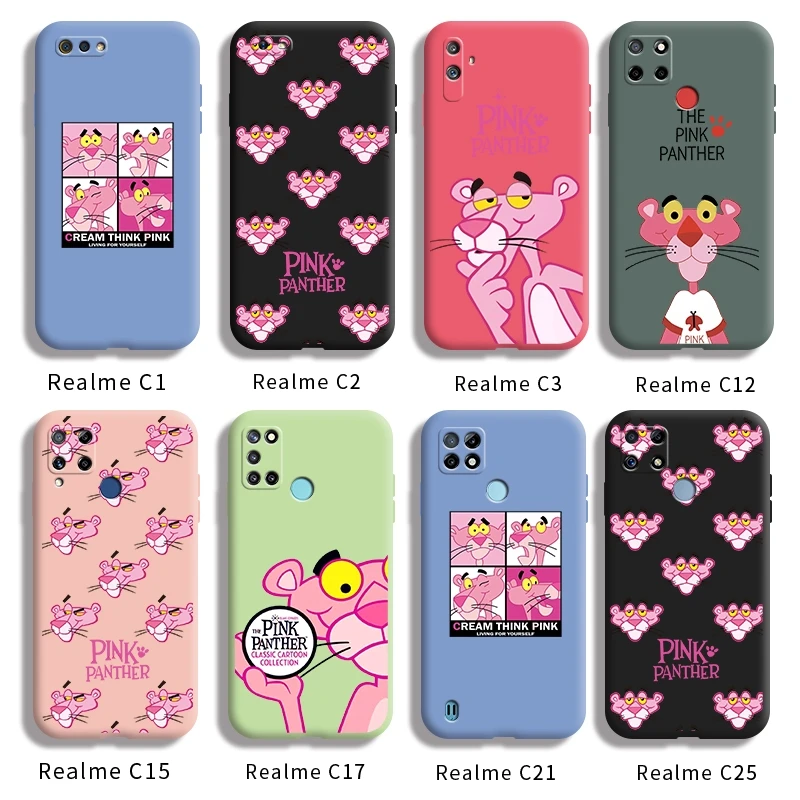 Чехол для Realme C1 C2 C3 C12 C15 C17 C21 C25 c25s с милым рисунком гепарда чехол защитой от