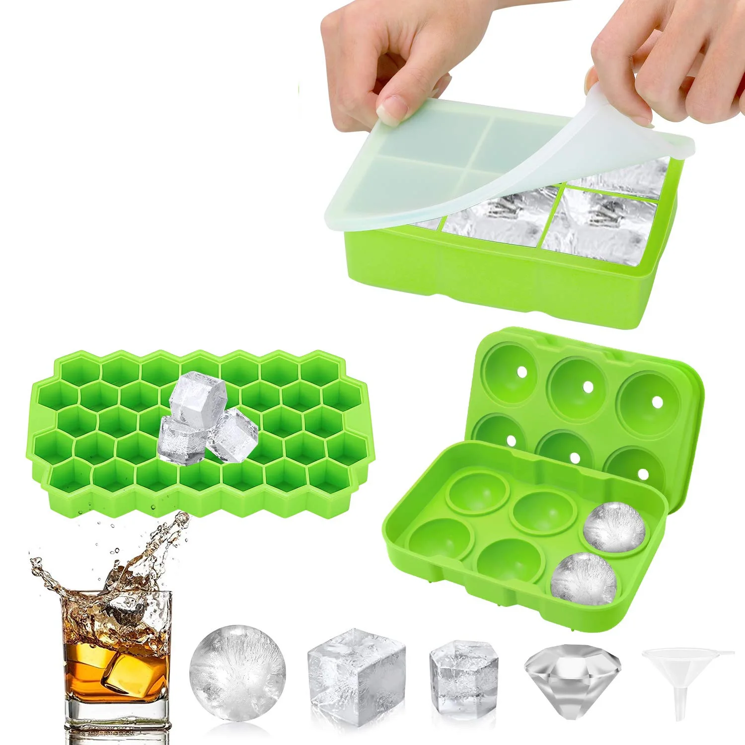 

Whiskey Ice Ball Cube Maker Mould Forms For Ice Silicone Glacon Molds Easy-Release Ice Cube Tray Silicones Silicone Mold DIY