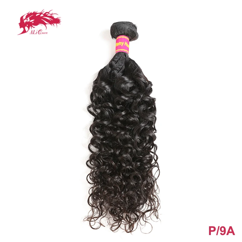 Ali queen бразильские вплетаемые волосы, пряди, водная волна, 1"-30", волосы remy, уток P/9A, натуральный цвет, человеческие волосы, плетение