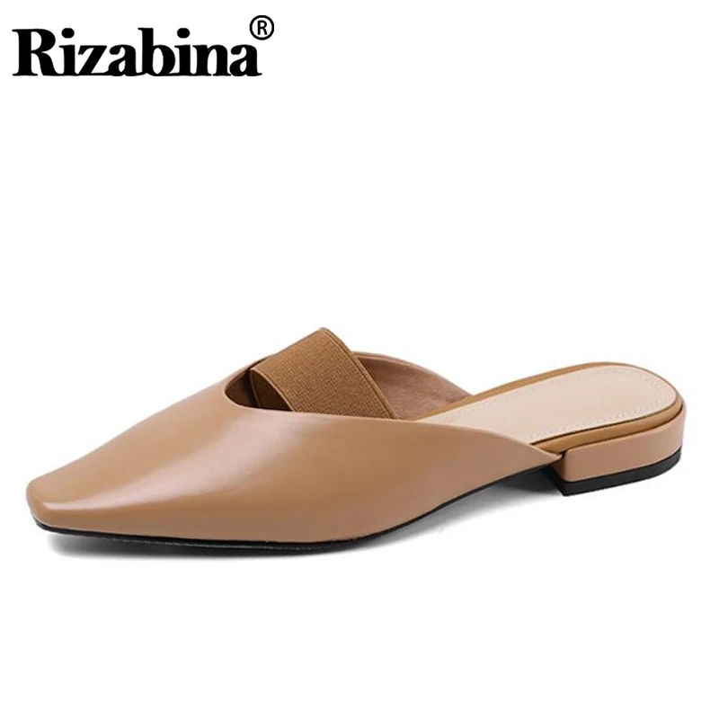 Rizabina/Модные женские сандалии без шнуровки босоножки из натуральной кожи с