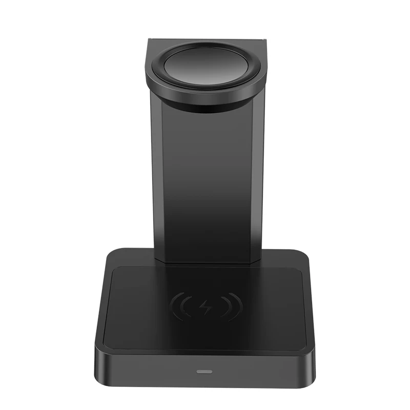 Estaci&oacute;n de carga inal&aacute;mbrica 2 en 1 para Apple iWatch, AirPods, Samsung, auriculares, soporte de carga r&aacute;pida por inducci&oacute;n, cargador Vertical-3