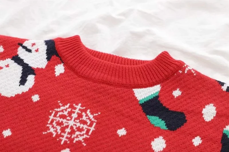 Plus Size Jumper Snowman Deer Sweaters New Santa Claus Xmas Patterned Christmas Sweaters Tops For Men Women Pullovers