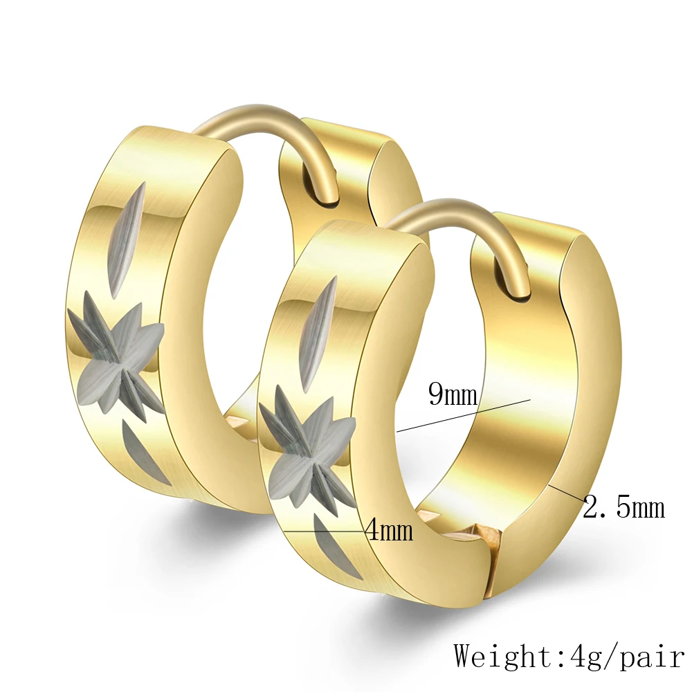 Cute Hoop Earrings for Men Punk Stainless Steel Huggie Small 3 Colors | Украшения и аксессуары