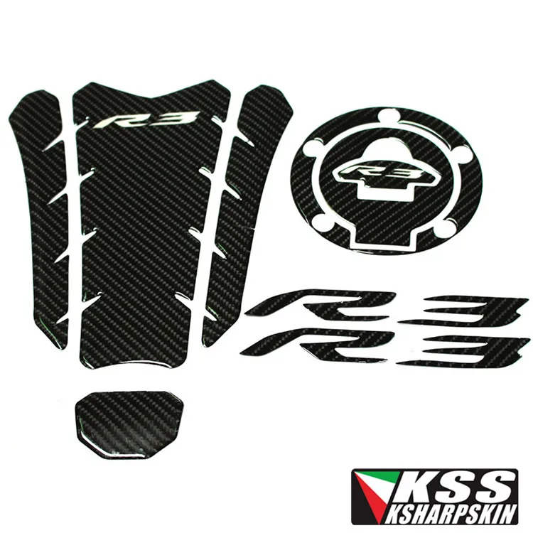 3D наклейка ADESIVI эмблема защитный бак крышка Cas для YAMAHA YZF R3|Наклейки и стикеры| |