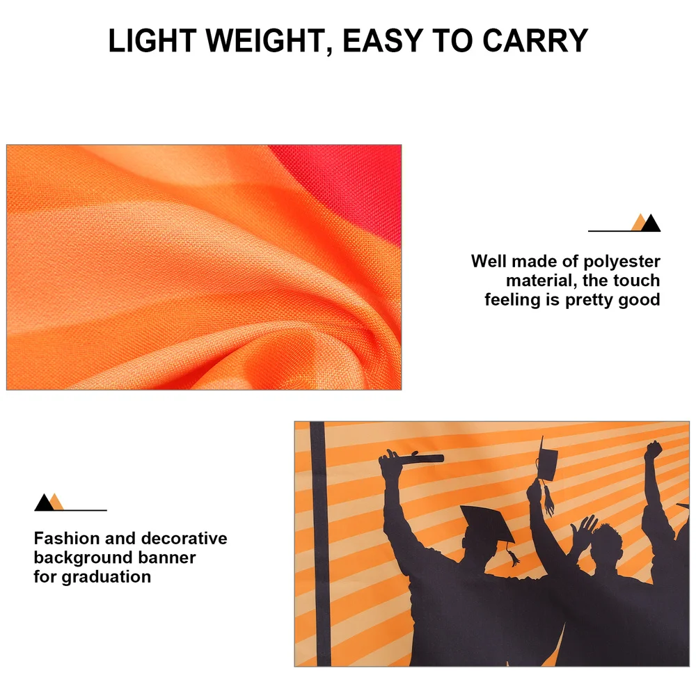 

1pc Polyester Graduation Banner Printing Graduation Photo Background Banner