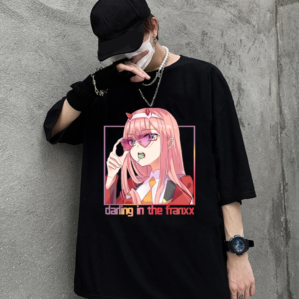 

Классическая Летняя футболка с принтом аниме Darling In The Franxx Two