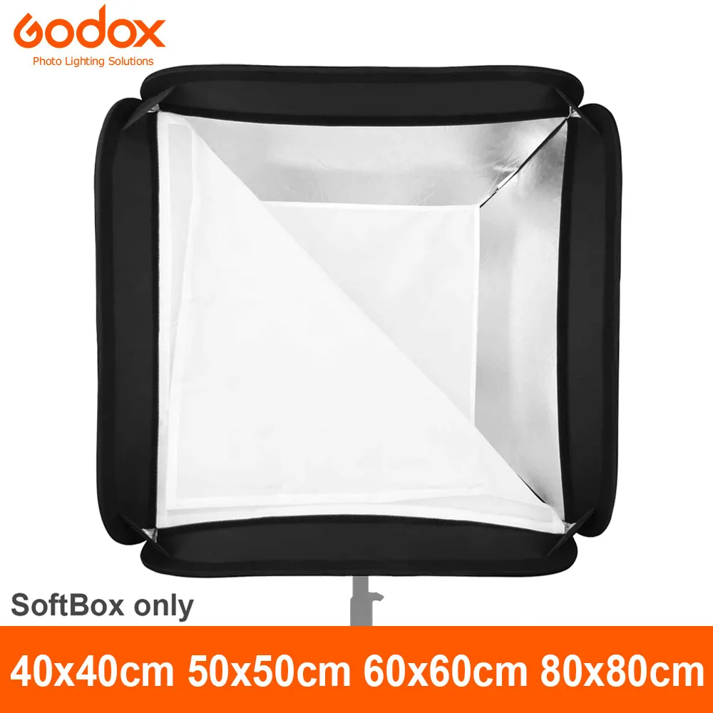 Godox 40x40 см 50x50 60x60 80x80 складной софтбокс для вспышки Speedlite S типа S2 Кронштейн