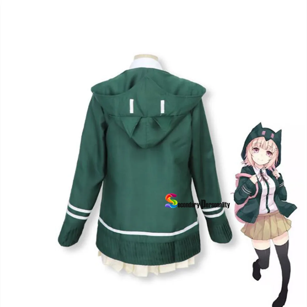 Chiaki Nanami Косплэй костюм Danganronpa 2 рюкзак д/головы волшеб японская школьная форма в