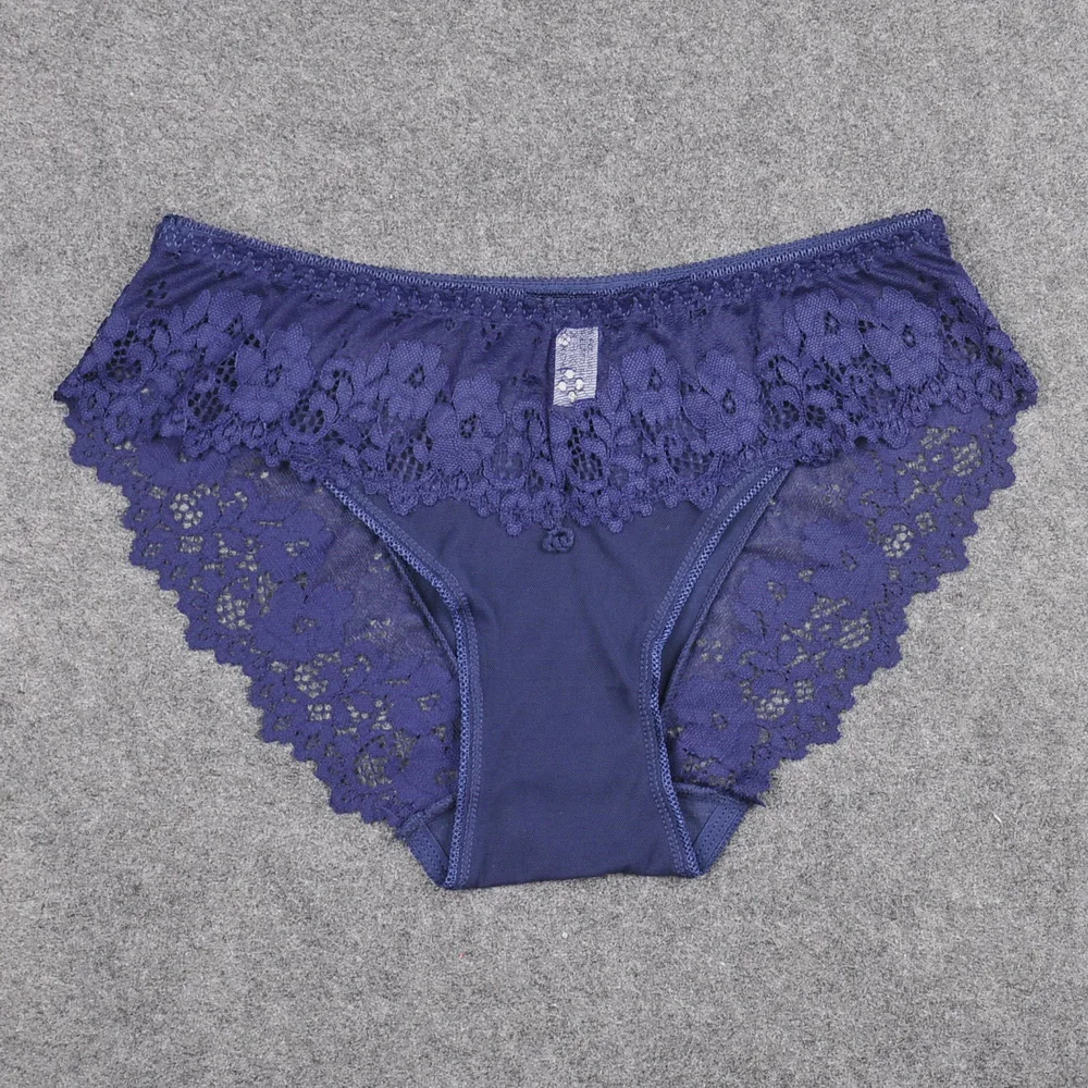 Модные женские кружевные трусики Сетчатое нижнее белье удобные трусы