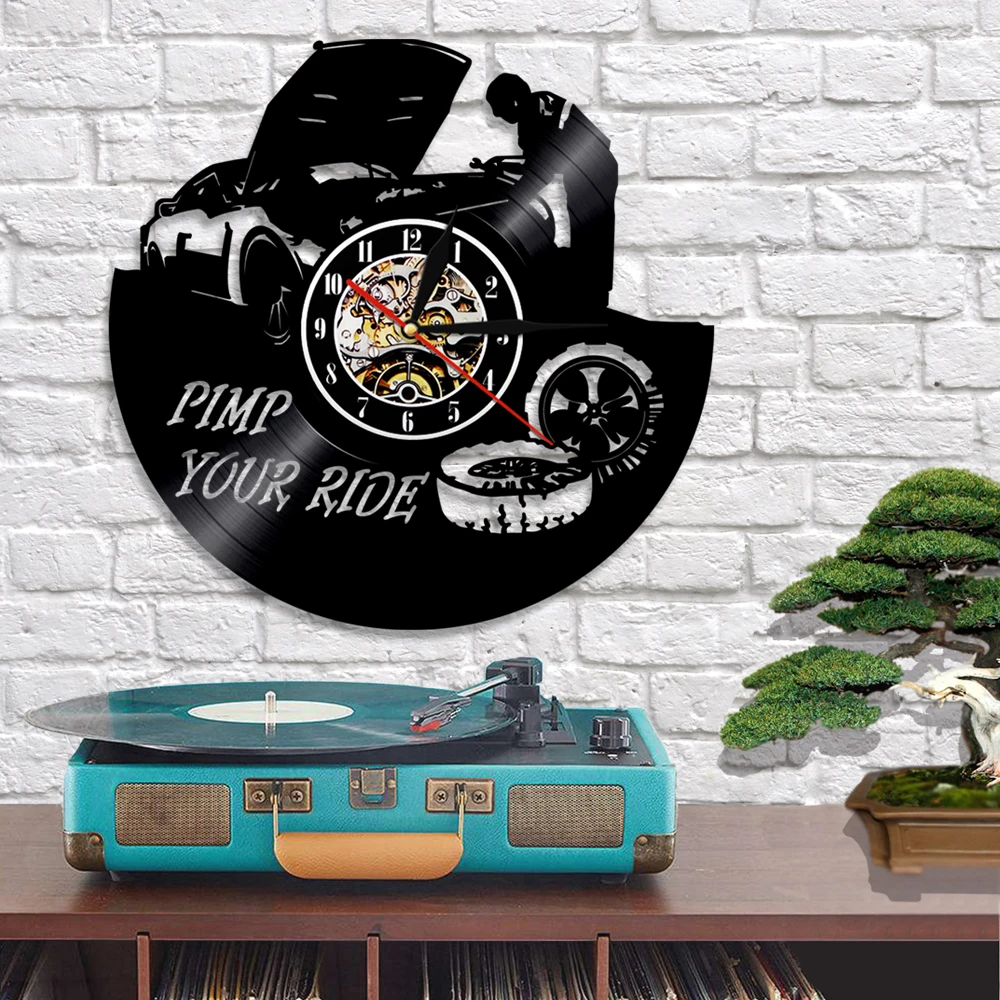 Виниловые настенные часы Pimp Your Ride Theme для ремонта автомобиля современный дизайн