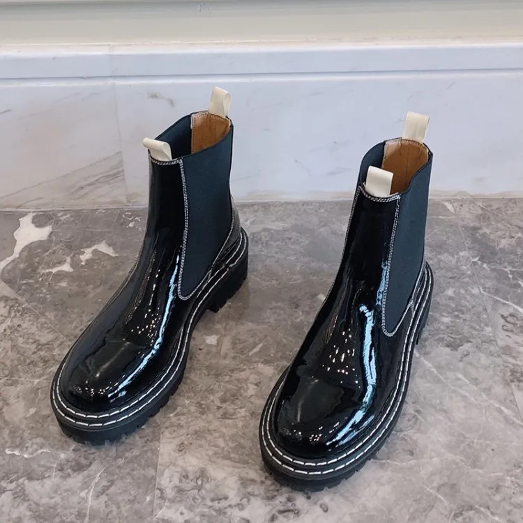 MLJUESE/женские ботильоны из коровьей кожи Зимние Короткие Плюшевые Ботинки