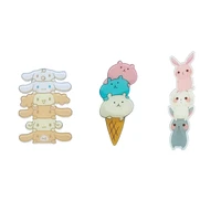 acrylic cartoon brooch many rabbit brooch pins can be given to friends or women as schoolbag or backpack decoration