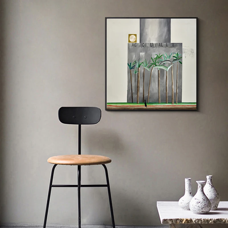 Плакаты на холсте с изображением Дэвида хокни площади Першина в Лос-Анджелесе