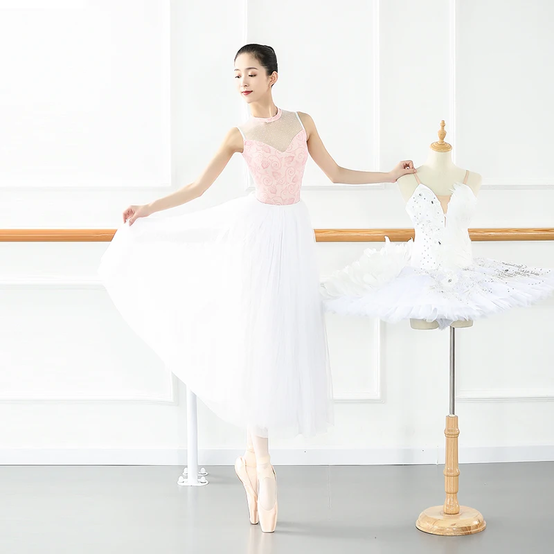 Ballet Leotard Women Floral Dance Adult Gymnastic Ballerina Dot Mesh Back Leotards for Tank | Тематическая одежда и