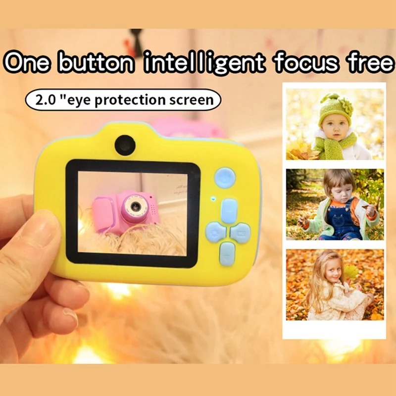 

2set Children Camera 2000W Double Shot Digital Video Photo Camera LCD Screen Display Study Camera Blue & Purple