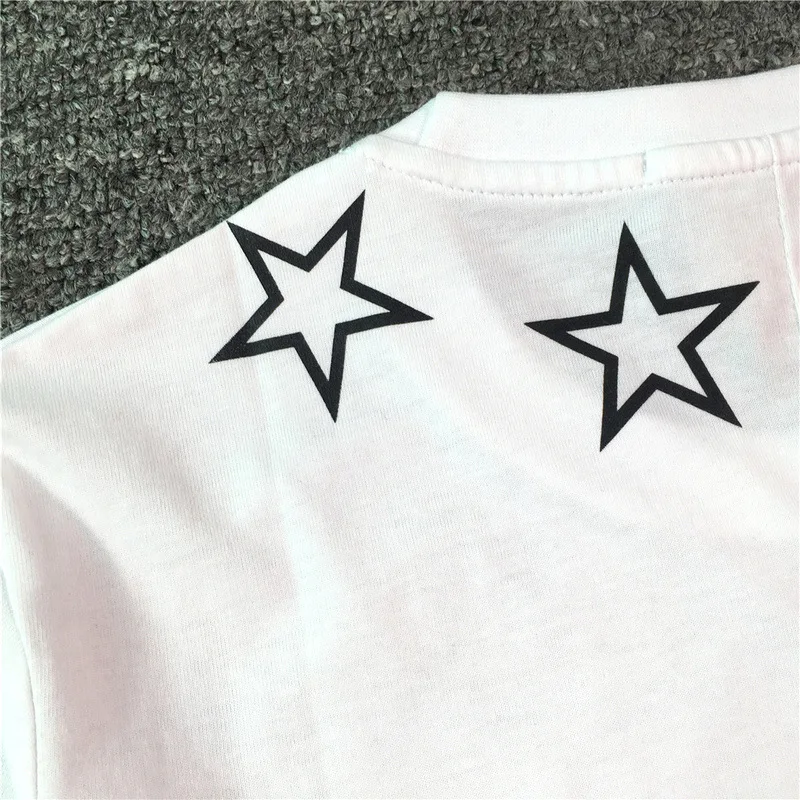 

2021 Short Sleeve Tee Shirt Five Stars Printed T Shirts Men Cotton O-neck Loose Summer T-shirt for Mens Casual Tshirt Homme B111