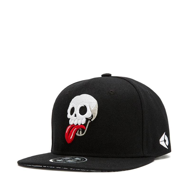 

New Design Skull Embroidery Man Hip-Hop Fashion Strange Figure Snapback Sunshade Visor Woman Street Casual Trend Baseball Cap