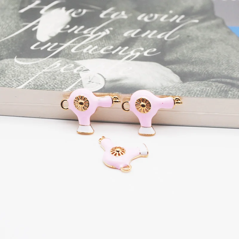 10 шт./лот эмалевые ножницы для сушки волос Подвески парикмахерской ожерелья