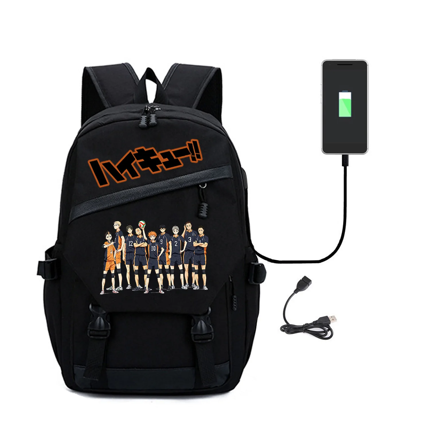 

New Style Volleyball Team Slant Pole Double Shoulder Bag Men's Large Capacity Leisure Backpack Men's Fashion Trend Female
