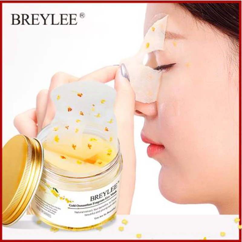 BREYLEE Gold osmanthus fragrans маска для глаз удаляет темные круги коллагеновый гель повязка для глаз выцветающие тонкие линии лифтинг укрепляющий уход за кожей