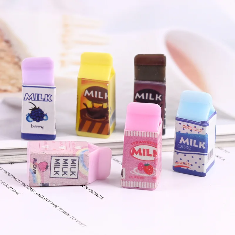 24 шт. миниатюрная 3D коробка для молока кабошон кавайная имитация искусственной