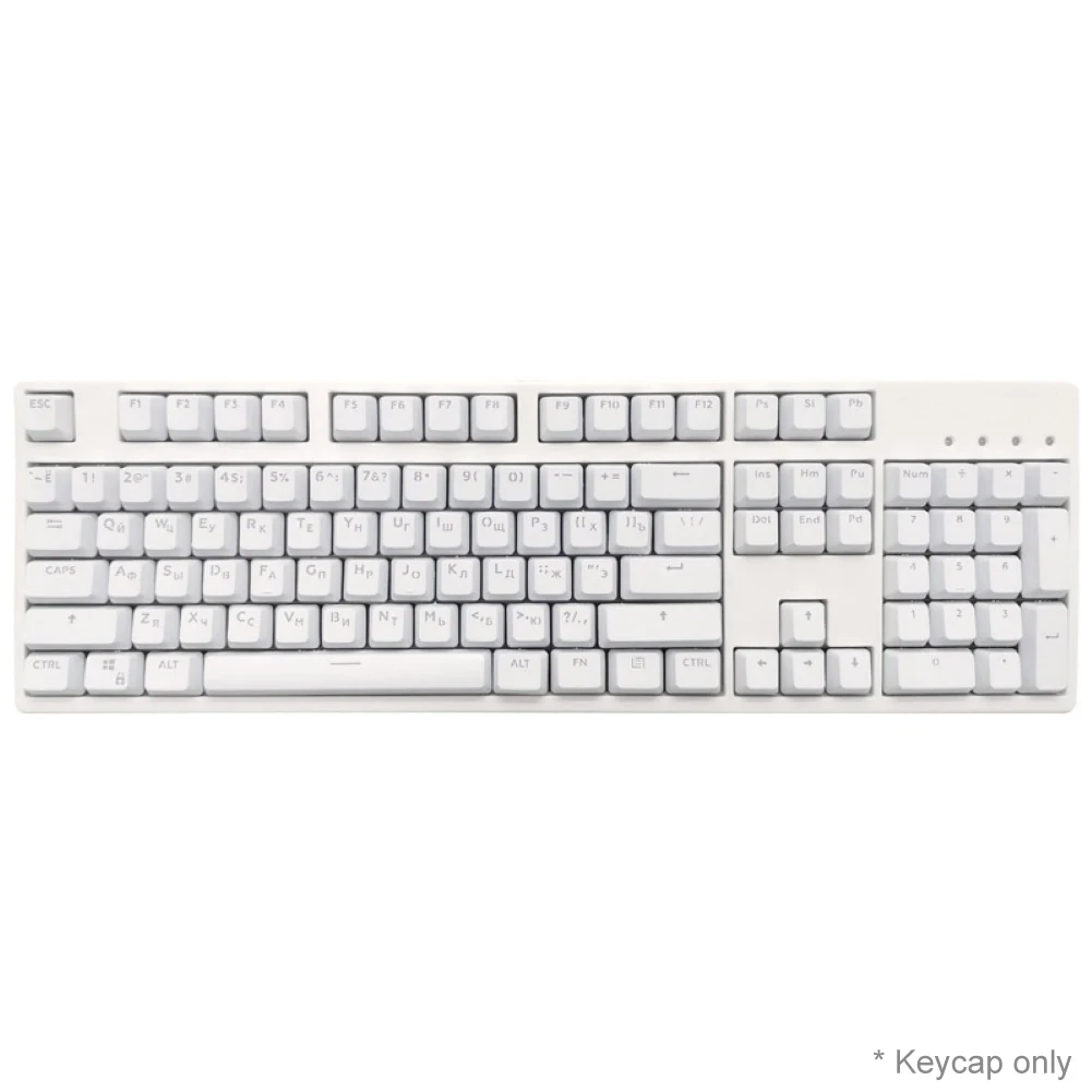 

108Pcs Stylish Backlight Keycaps Replacement in Russian for Mechanical Keyboard
