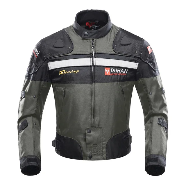 D-020-Jacket-Gray DUHAN мотоциклетная куртка для верховой езды ветрозащитная мотоциклетная Защитная Экипировка для всего тела осенне-зимняя мотоциклетная одежда - Цвет: D-020-Jacket-Gray