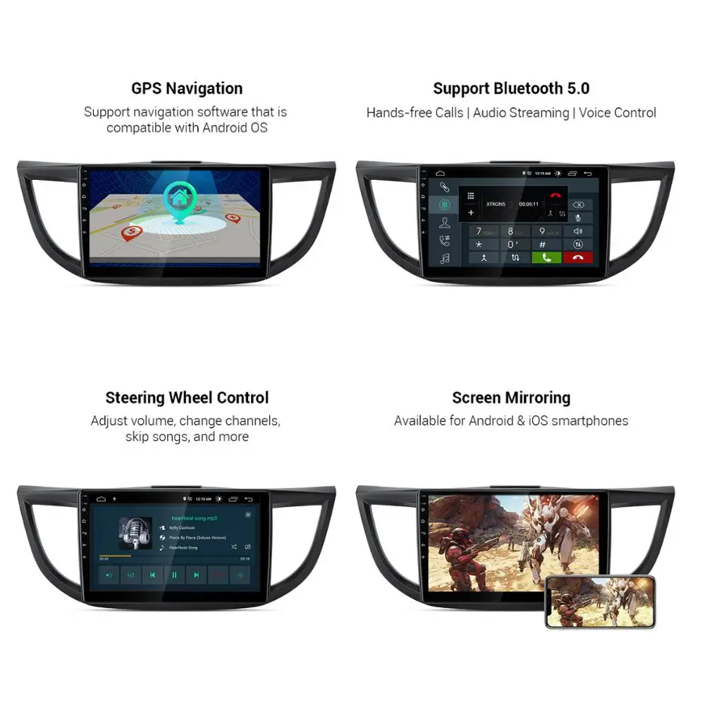 XTRONS 10 1 ''IPS Android OS DSP Автомобильный мультимедийный стерео радиоплеер для HONDA CR V