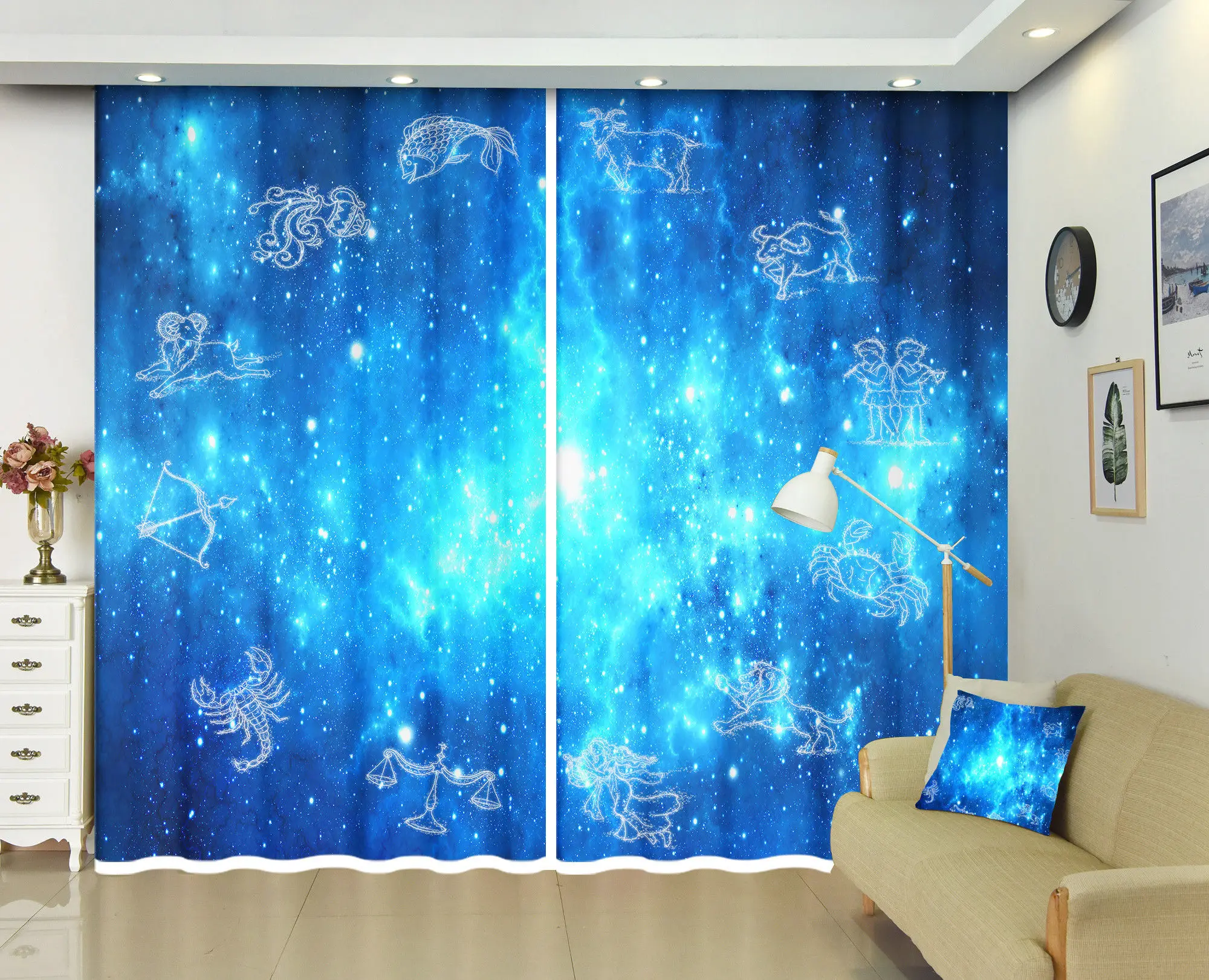 Космическая планета черная дыра личности 3D затемненные шторы на карту