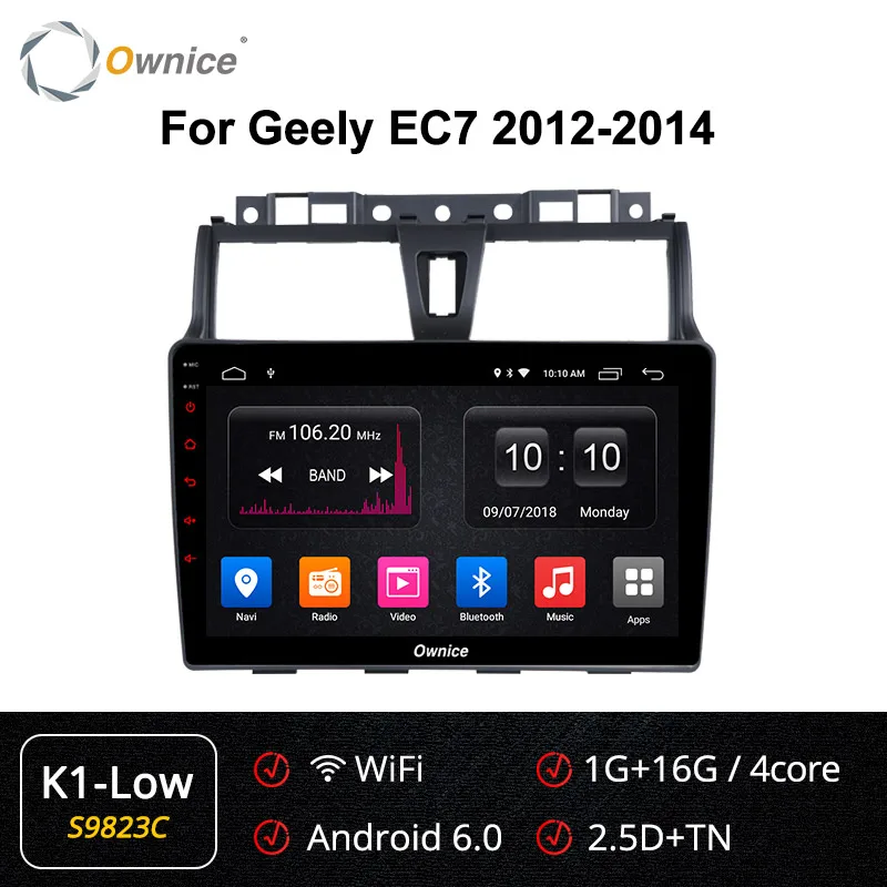 S9823 K1-Low Ownice K3 K5 K6 Android 9,0 360 панорама автомобиля радио аудио dvd для GEELY Emgrand EC7- gps Navi 8 ядерный DSP 4G LTE SPDIF - Цвет: S9823 K1-Low