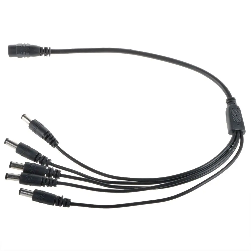 DC 5CH 5 канал Питание разветвитель для камер видеонаблюдения DVR светодиодный