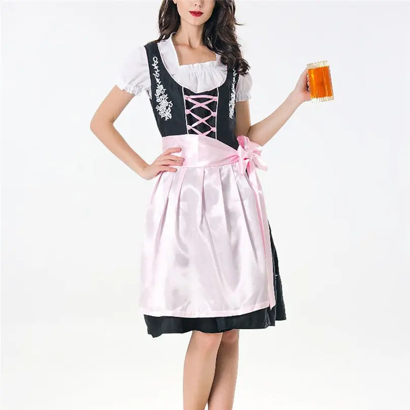 

1 Set New Women Dress Halloween Costume Sexy Maidservant skirt Cosplay Party Dress Cosplay Costume Vestidos 4S09