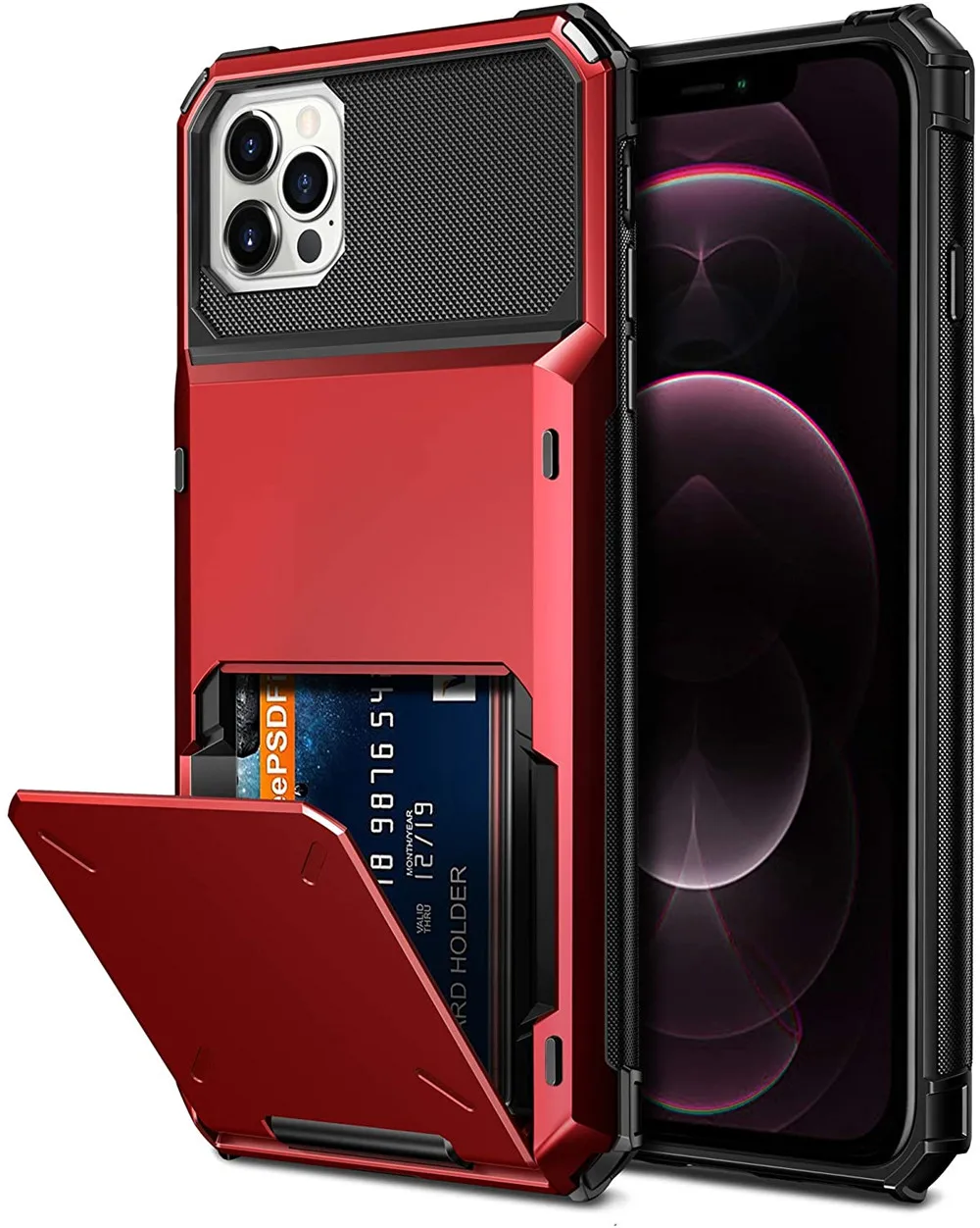 

Funda para iPhone 13 12 11 Pro Max, carcasa con tapa y ranura para tarjeta para teléfono