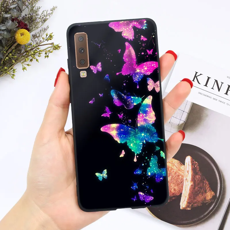 Мягкий ТПУ чехол для samsung A7 чехол силиконовый глянцевый яркий чехол для samsung Galaxy A5 A6 A8 Plus чехол - Цвет: OO19