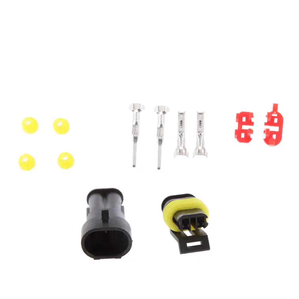 

2 штырьковых автомобильных водонепроницаемых штепсельных вилок